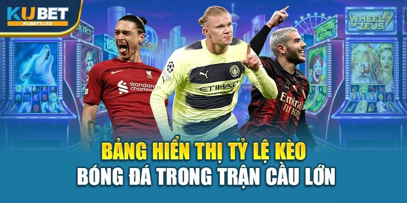 Bảng hiển thị tỷ lệ kèo bóng đá trong trận cầu lớn